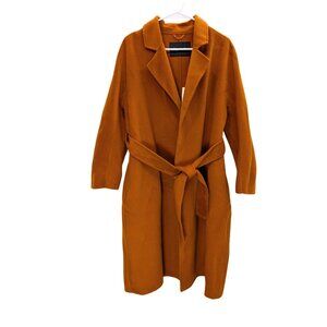Pissenlit Brown Cashmere Wool Wrap Coat — Oversized Belted, NWT